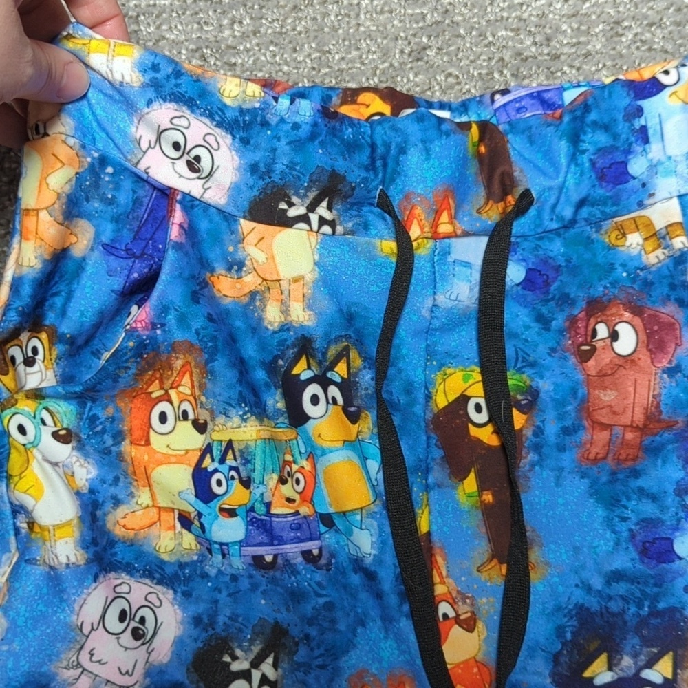 Kids Bluey And Friends Stretch Yoga Pants Size L/XL - Picture 6 of 7